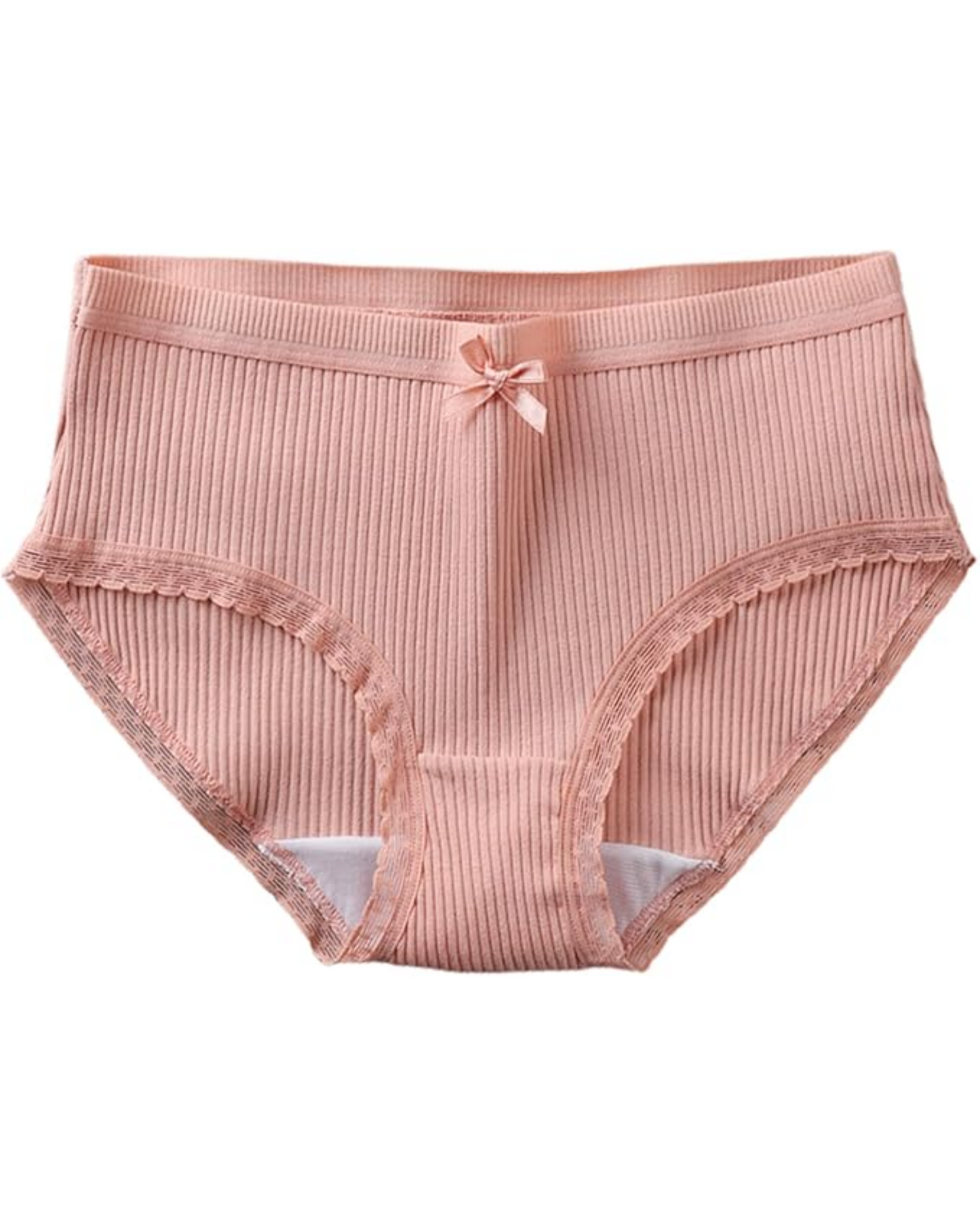 Pohodlné žebrované kalhotky s krajkou