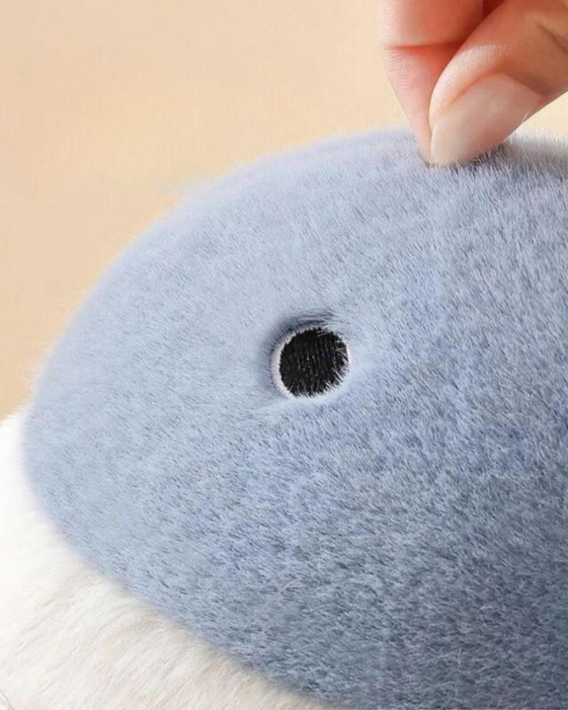 Teplé nadýchané pantofle se žraločím vzorem