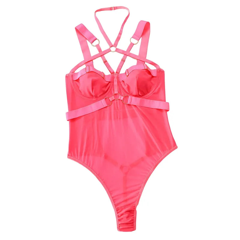 Dámské body s ozdobnými ramínky na výstřihu