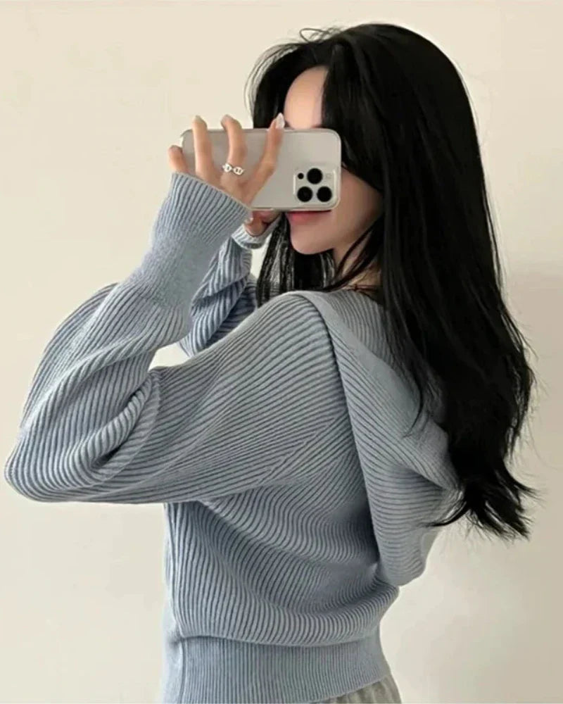 Měkká, žebrovaná mikina s kapucí a zapínáním na zip