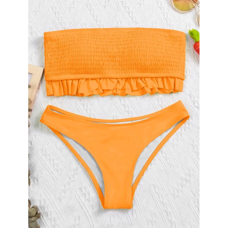 Dvoudílné plavky s okouzlujícím volánem