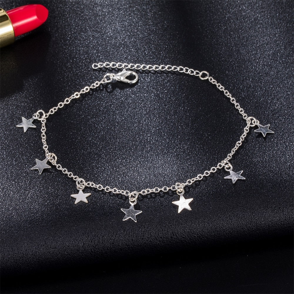 Náramek na kotník s hvězdami