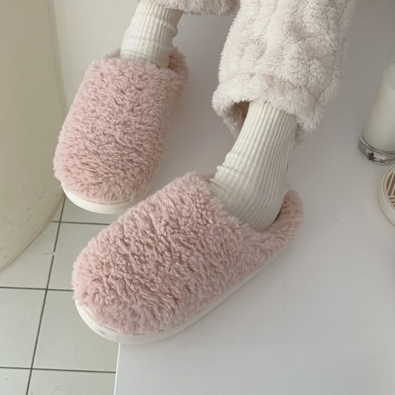 Teplé nadýchané pantofle