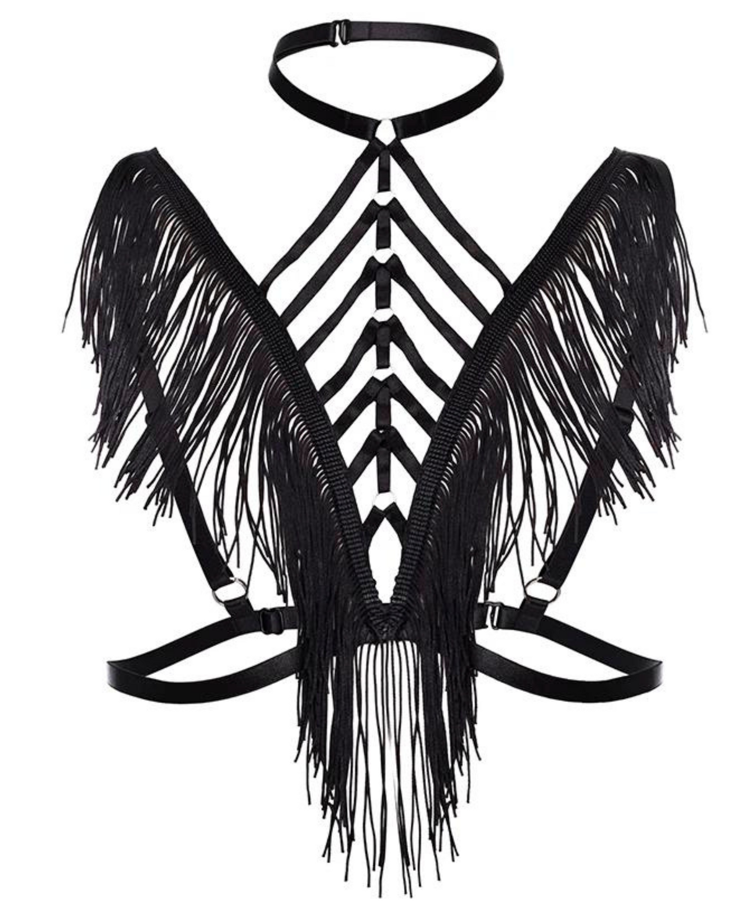 Postroj s třásněmi a nastavitelnými ramínky