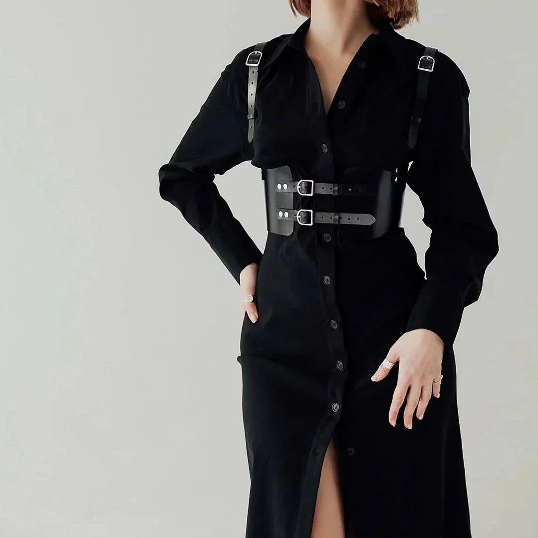 Široký bederní popruh s ozdobnými popruhy