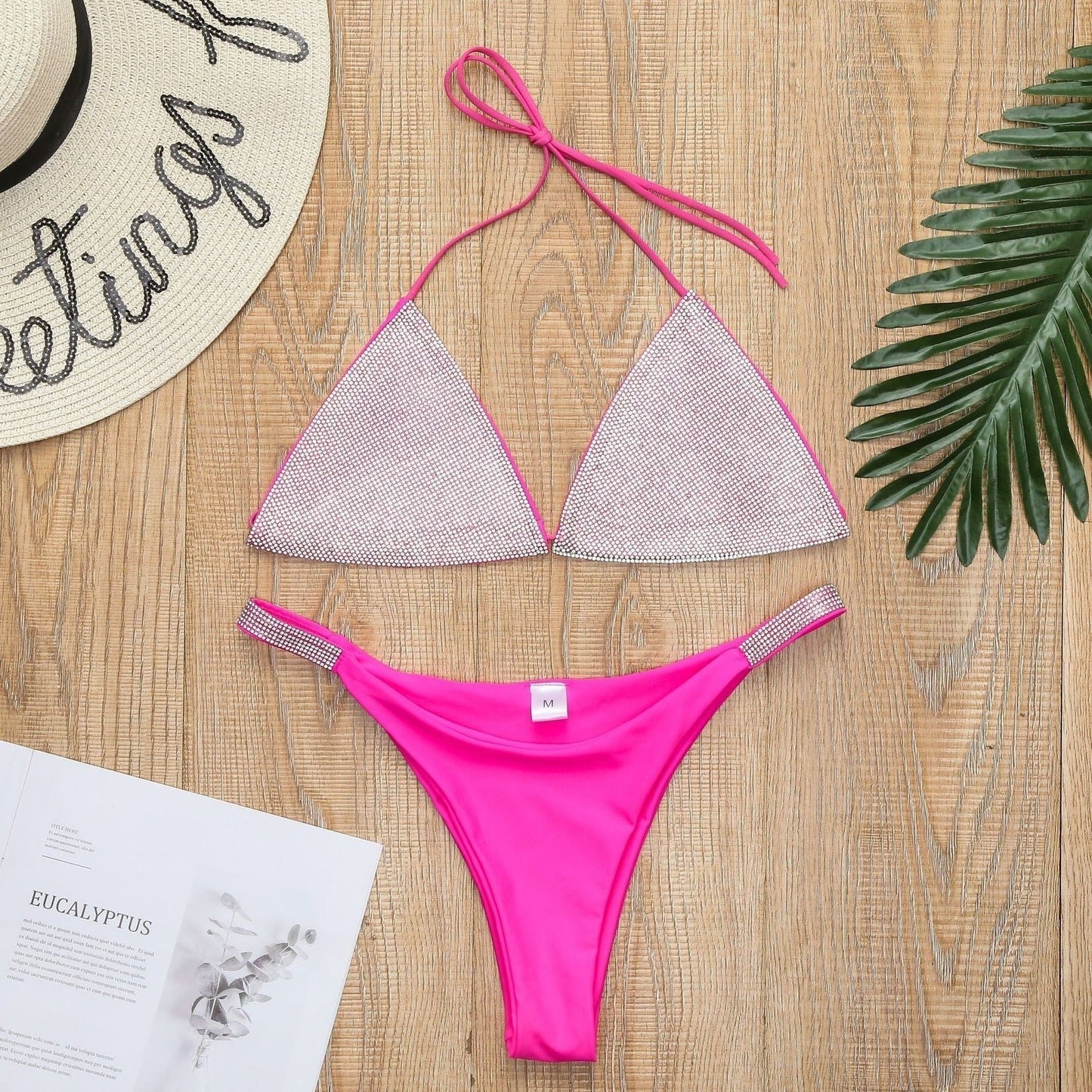 Dvoudílné bikiny s třpytivými kamínky