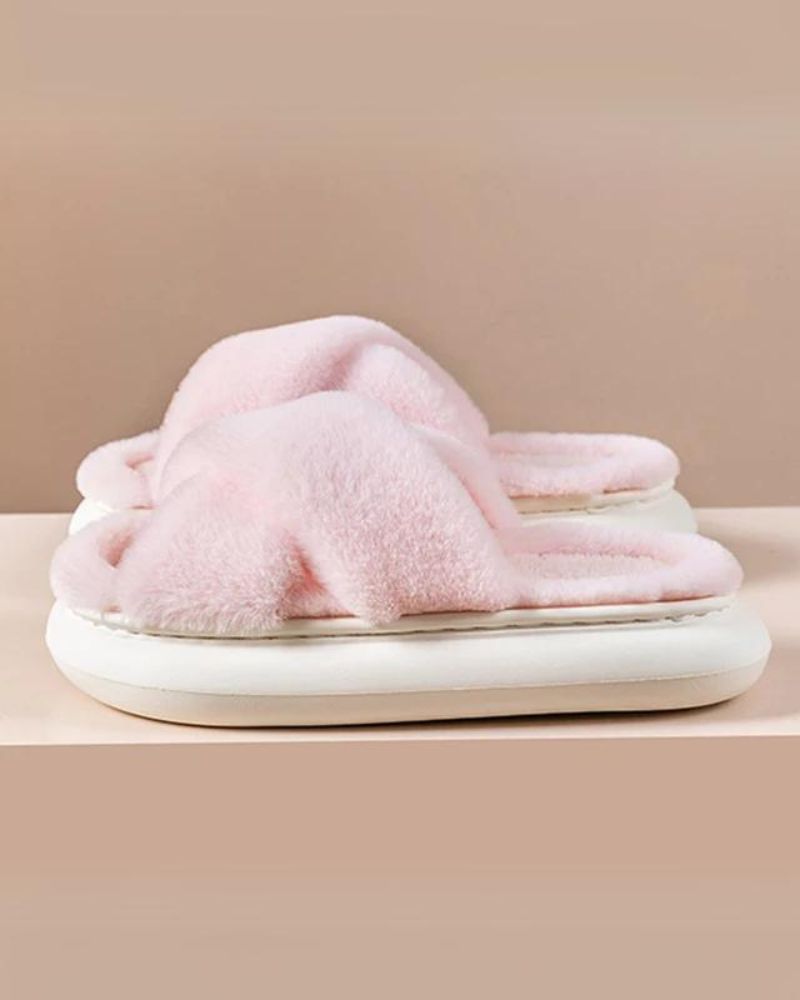 Teplé nadýchané pantofle