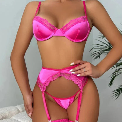 3dílná krajková spodní souprava