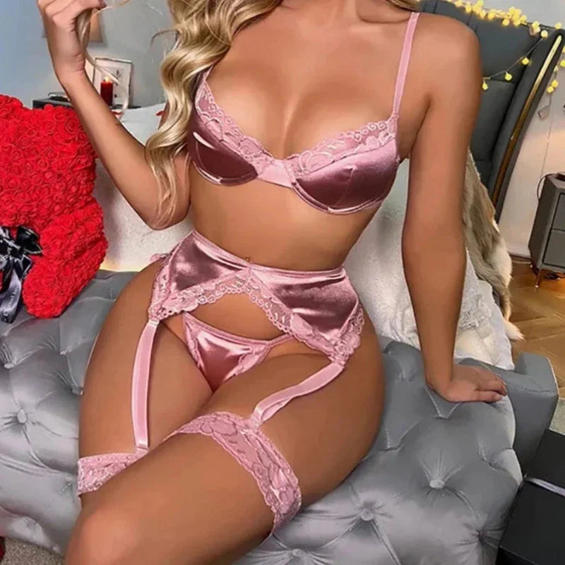 3dílná krajková spodní souprava