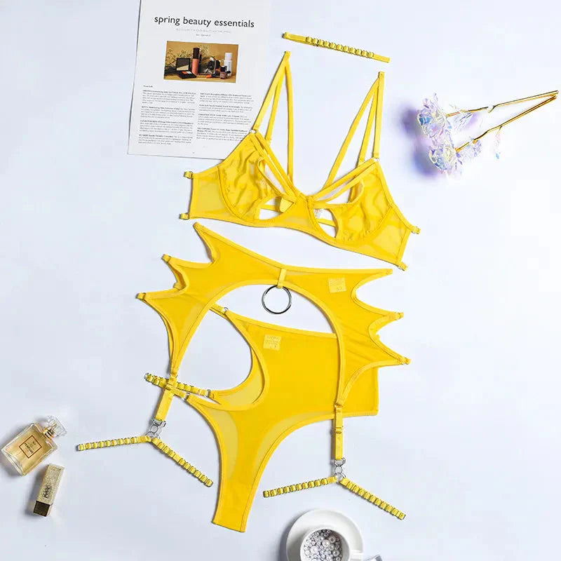 3dílná síťovaná spodní souprava s výřezy