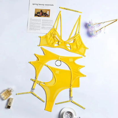 3dílná síťovaná spodní souprava s výřezy