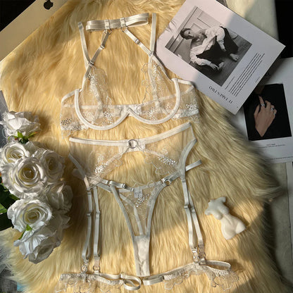 3dílná sada jemného krajkového spodního prádla