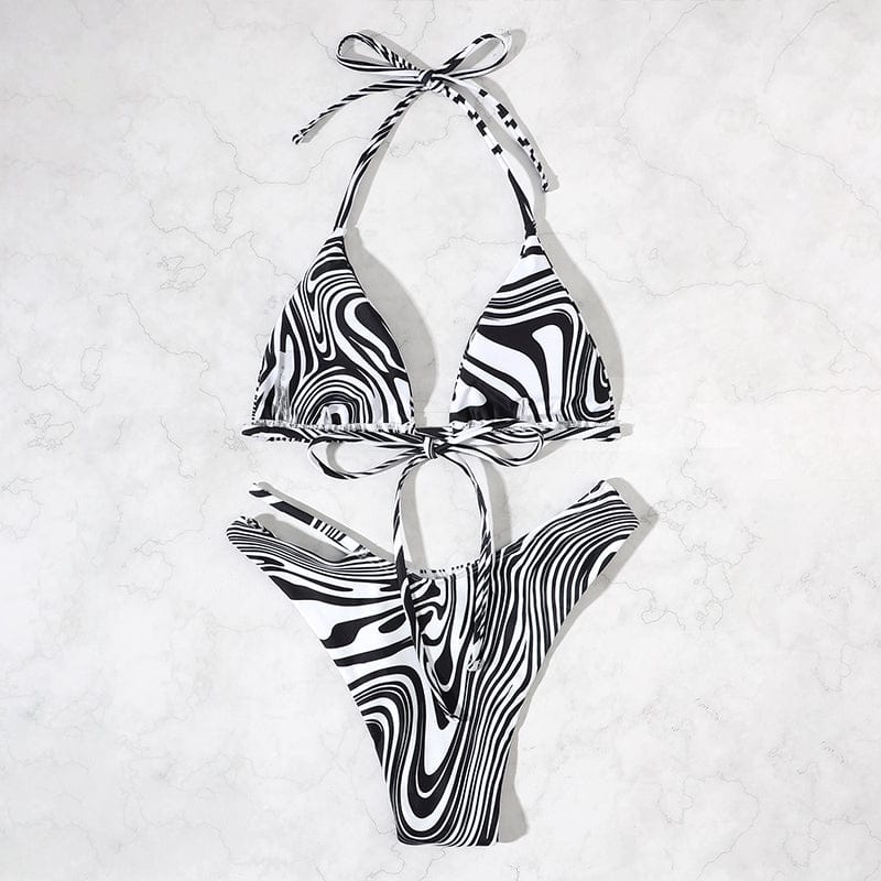 Dvoudílné bikiny s nastavitelnou vázací šňůrkou