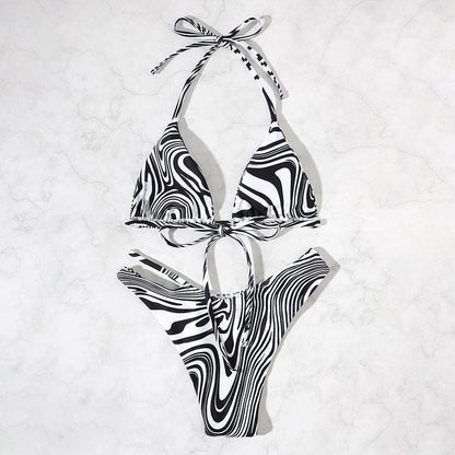 Dvoudílné bikiny s nastavitelnou vázací šňůrkou