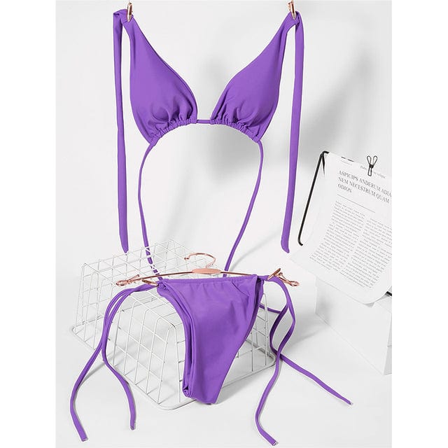 Brazilské bikiny s nastavitelnou vázací šňůrkou