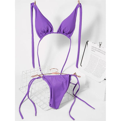 Brazilské bikiny s nastavitelnou vázací šňůrkou
