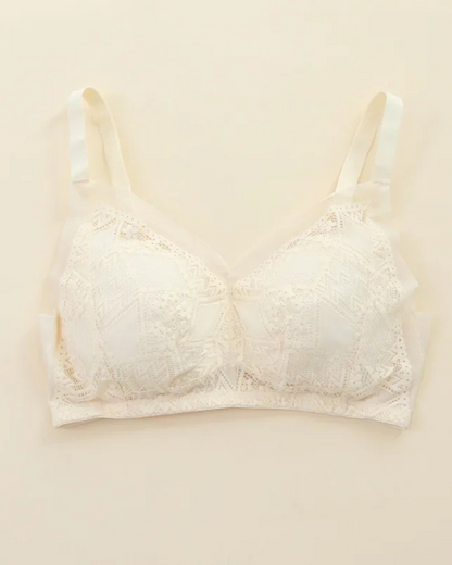 Měkká braletka s krajkou a síťovinou