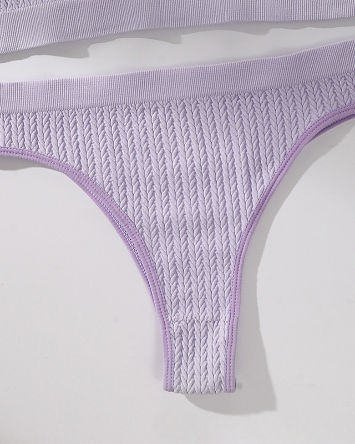 Pohodlná sada spodního prádla z texturovaného materiálu