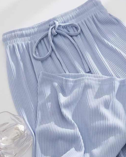 Pohodlné dlouhé kalhoty se širokými nohavicemi