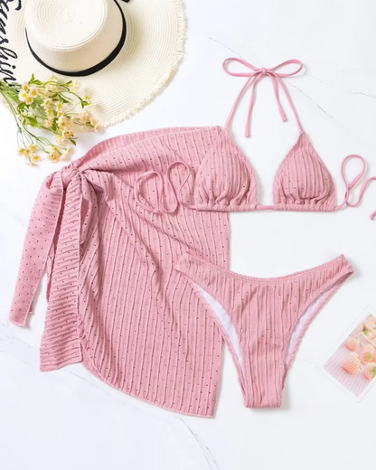 Plavky s vysokým výstřihem a pareem