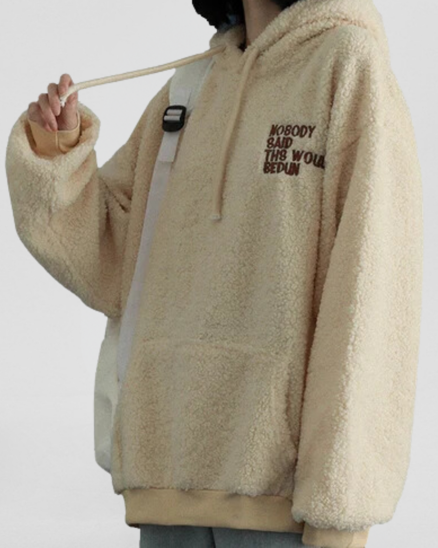 Nadýchaná oversize mikina s kapucí