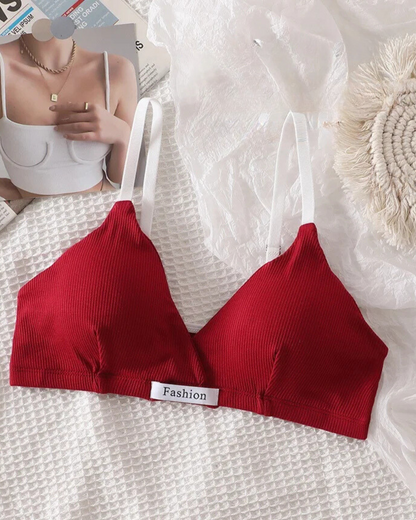 Pohodlná sada spodního prádla z žebrovaného materiálu