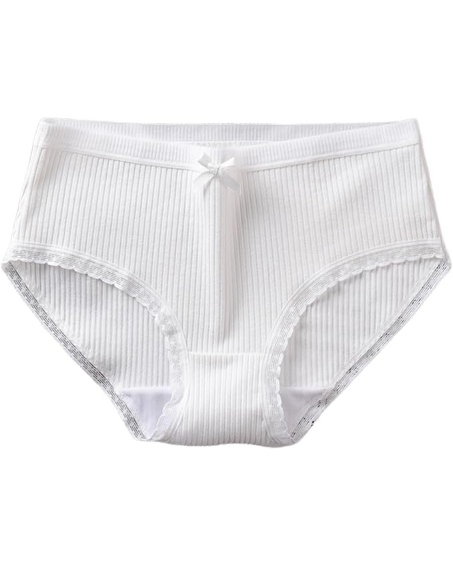 Pohodlné žebrované kalhotky s krajkou