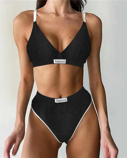 Pohodlná sada spodního prádla z žebrovaného materiálu