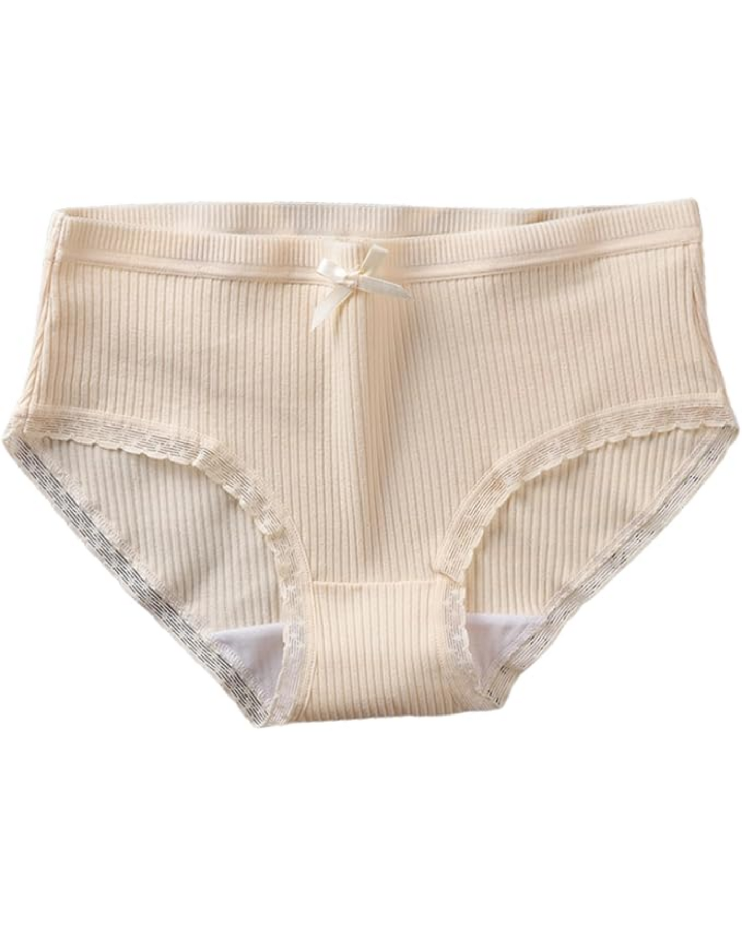 Pohodlné žebrované kalhotky s krajkou