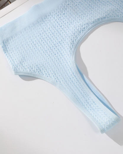 Pohodlná sada spodního prádla z texturovaného materiálu