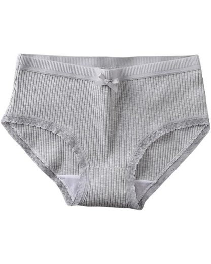 Pohodlné žebrované kalhotky s krajkou