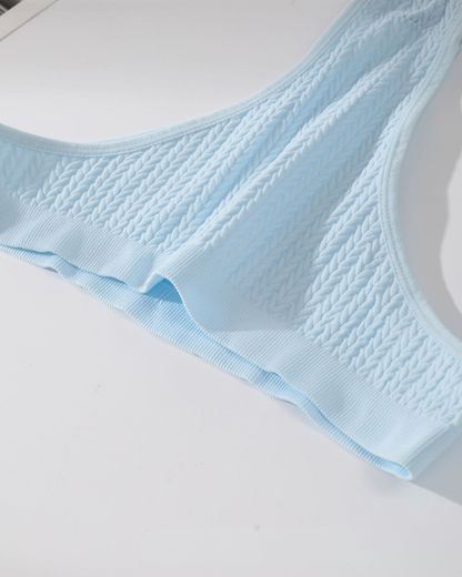 Pohodlná sada spodního prádla z texturovaného materiálu