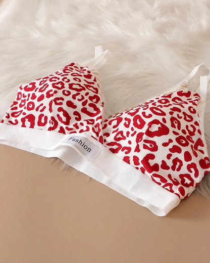 Pohodlná sada spodního prádla s leopardím vzorem
