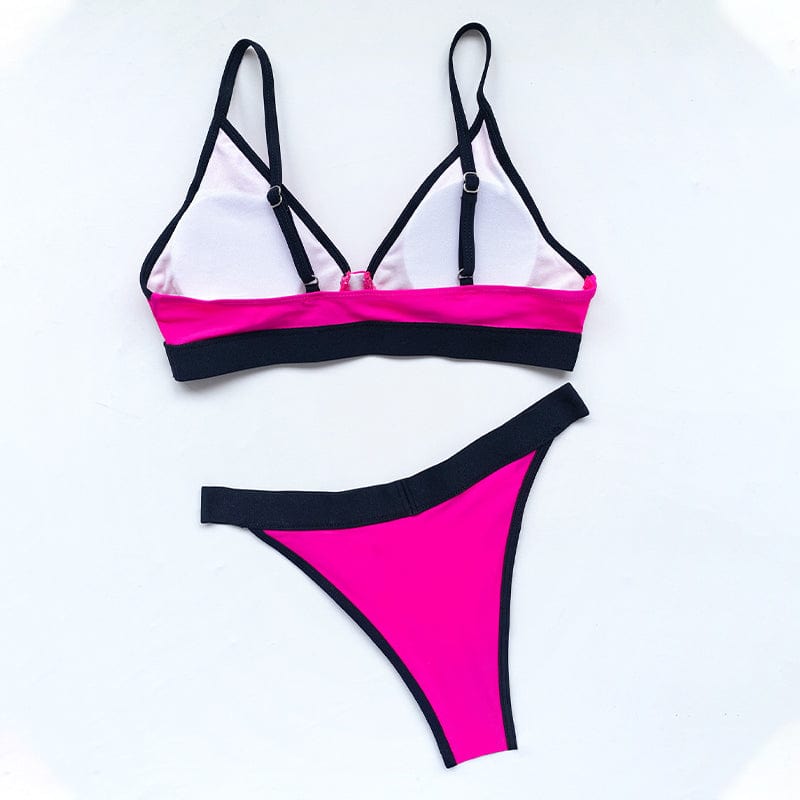 Dvoudílné plavky v neonových barvách