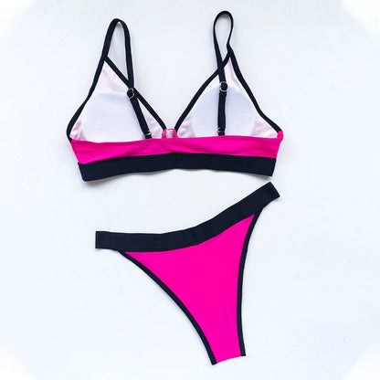 Dvoudílné plavky v neonových barvách