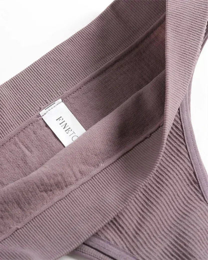 Pohodlná sada spodního prádla z žebrovaného materiálu