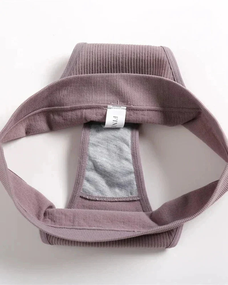 Pohodlná sada spodního prádla z žebrovaného materiálu