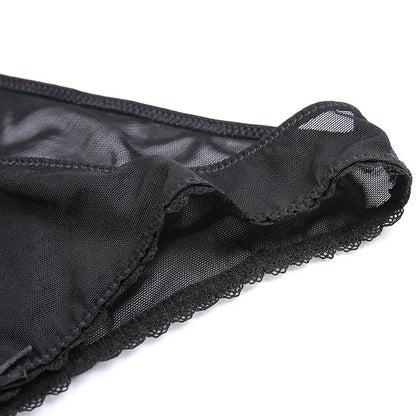 Síťované kalhotky s mašlí