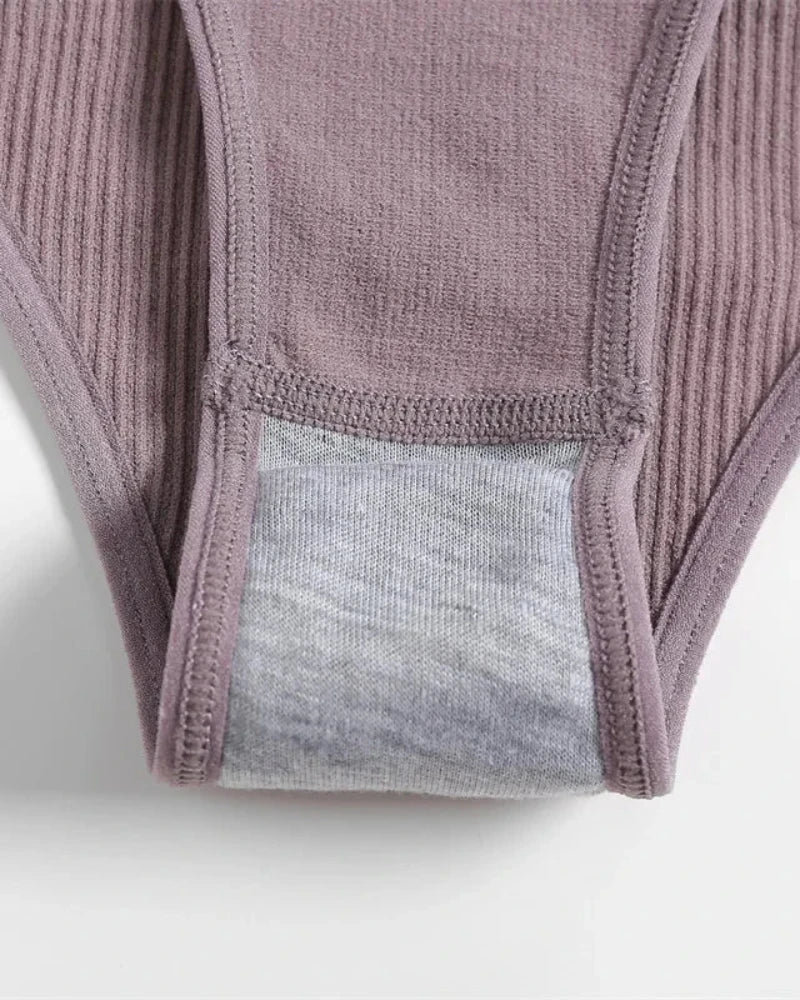 Pohodlná sada spodního prádla z žebrovaného materiálu