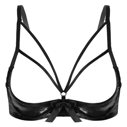 Podprsenka s otevřenými košíčky a mašlí