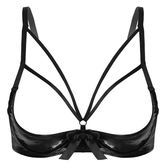 Podprsenka s otevřenými košíčky a mašlí