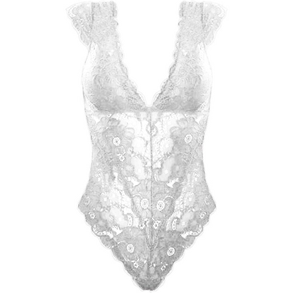 Krajkové body s výstřihem na zádech