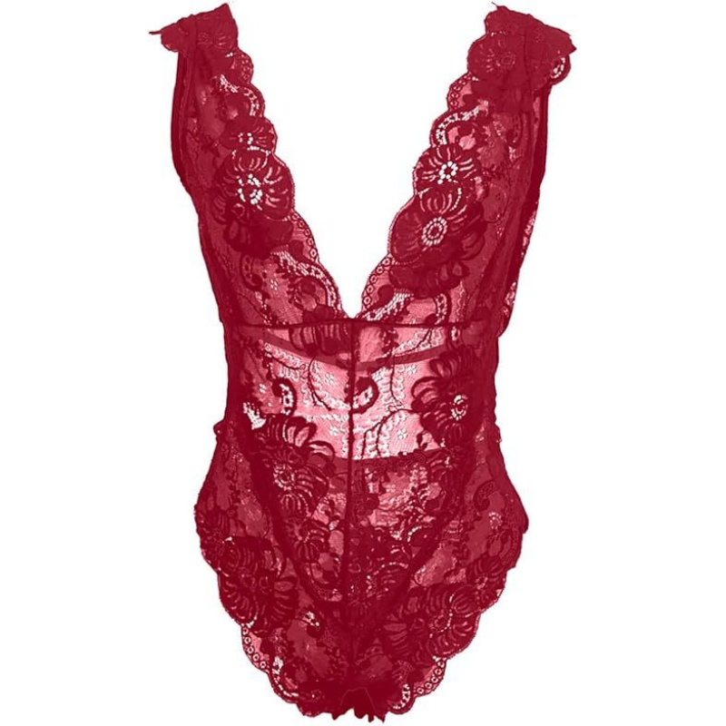 Krajkové body s výstřihem na zádech