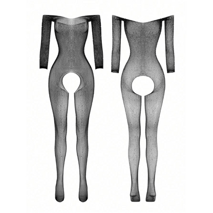 Síťované bodystocking se zirkony