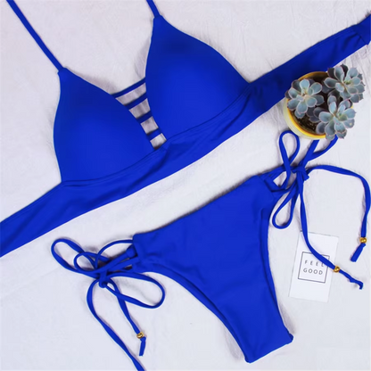 Dvoudílné bikiny s ramínky