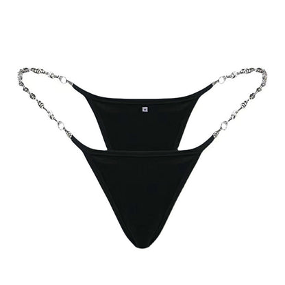 Tanga s odnímatelným řetízkem pro péči.