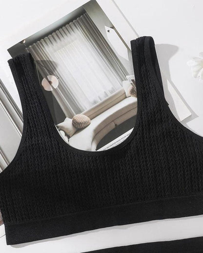 Pohodlná sada spodního prádla z texturovaného materiálu