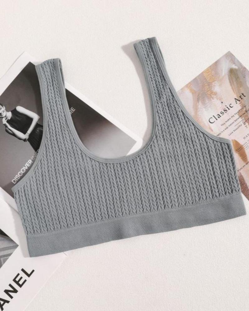 Pohodlná sada spodního prádla z texturovaného materiálu