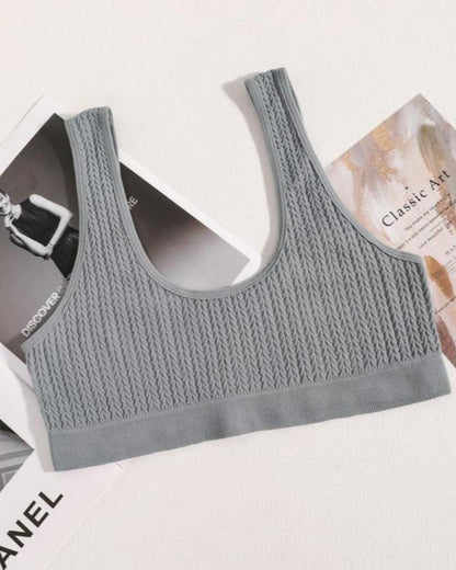 Pohodlná sada spodního prádla z texturovaného materiálu