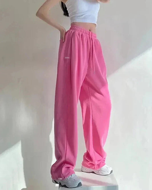 Volné dlouhé manšestrové kalhoty s širokými nohavicemi